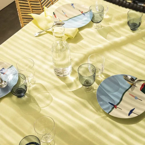 Pale Yellow Cotton & Linen Shades