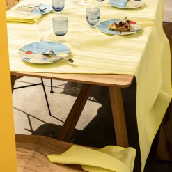 Pale Yellow Cotton & Linen Shades