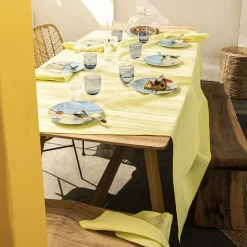 Pale Yellow Cotton & Linen Shades